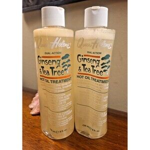 SHELFWARE (2) Queen Helene GINSENG & TEA TREE HOT OIL TREATMENT 8 fl oz Each NOS